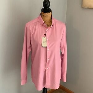 C-LAB NYC Long Sleeve Pink Dress Shirt Men Size Small 15/32-33"